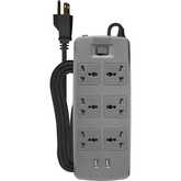 Royu REDEC626 (6-Gang) 1 Master Switch & 2 USB Ports | Royu by KHM Megatools Corp.
